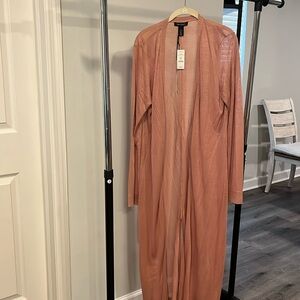 White House black market LS back slit Duster